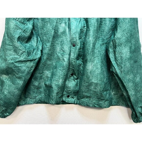 Frogg Toggs Mens Rain Button Front Hooded Jacket Long Sleeve Size XXL Mint Green - Picture 6 of 12